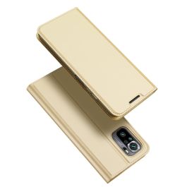 DUX DUCIS SkinPro Wallet Case Θήκη Πορτοφόλι με Stand Gold Xiaomi