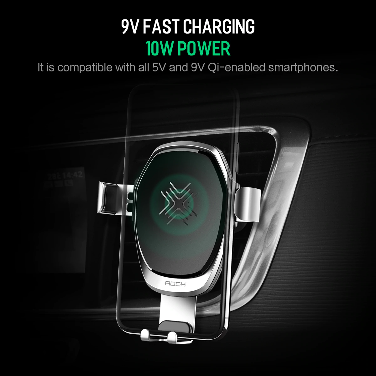 Rock Car Mount Wireless Charger 1