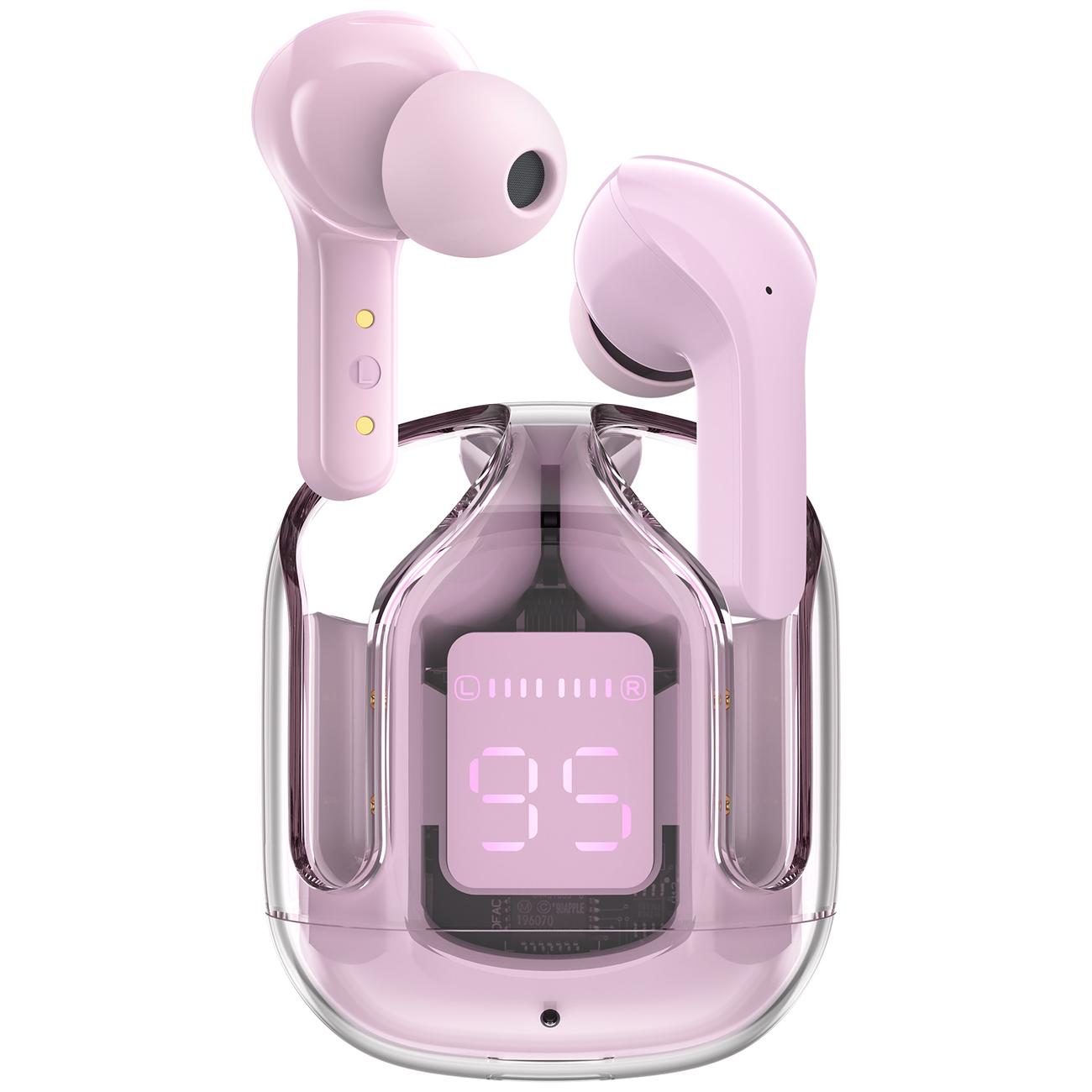 Acefast T6 In-Ear TWS Wireless Bluetooth Stereo Earbuds with Charging Box - Pink Lotus