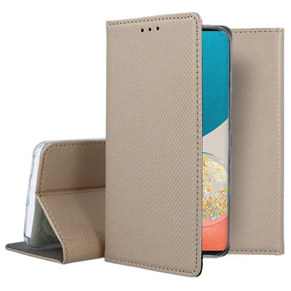 Forcell Smart Book Case με Δυνατότητα Stand Θήκη Πορτοφόλι Gold (Xiaomi Redmi Note 14 5G) - MT80972