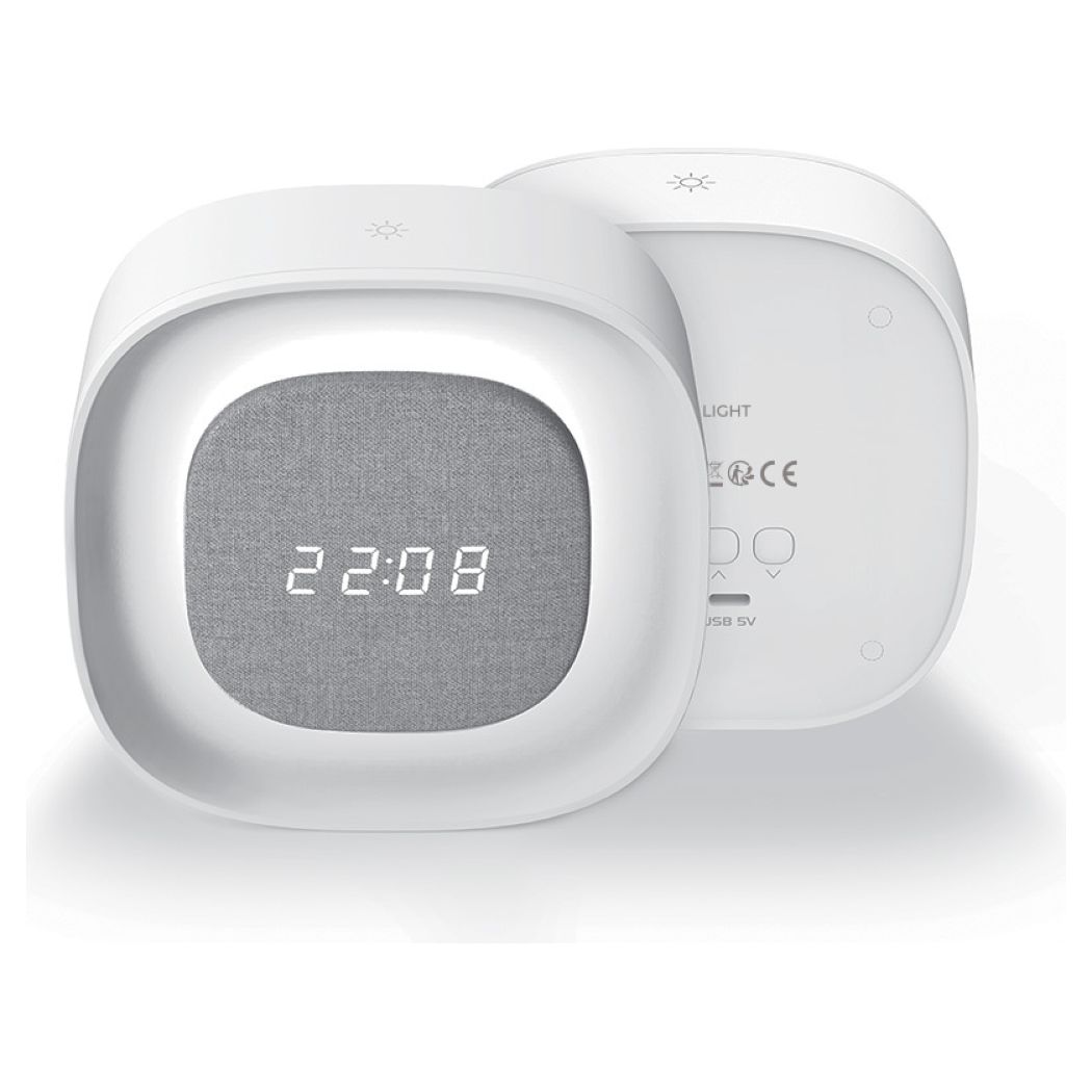 Forever Light Alarm clock with Night Light LED PURE FNL-03 BJORN - Ρολόι Ξυπνητήρι White