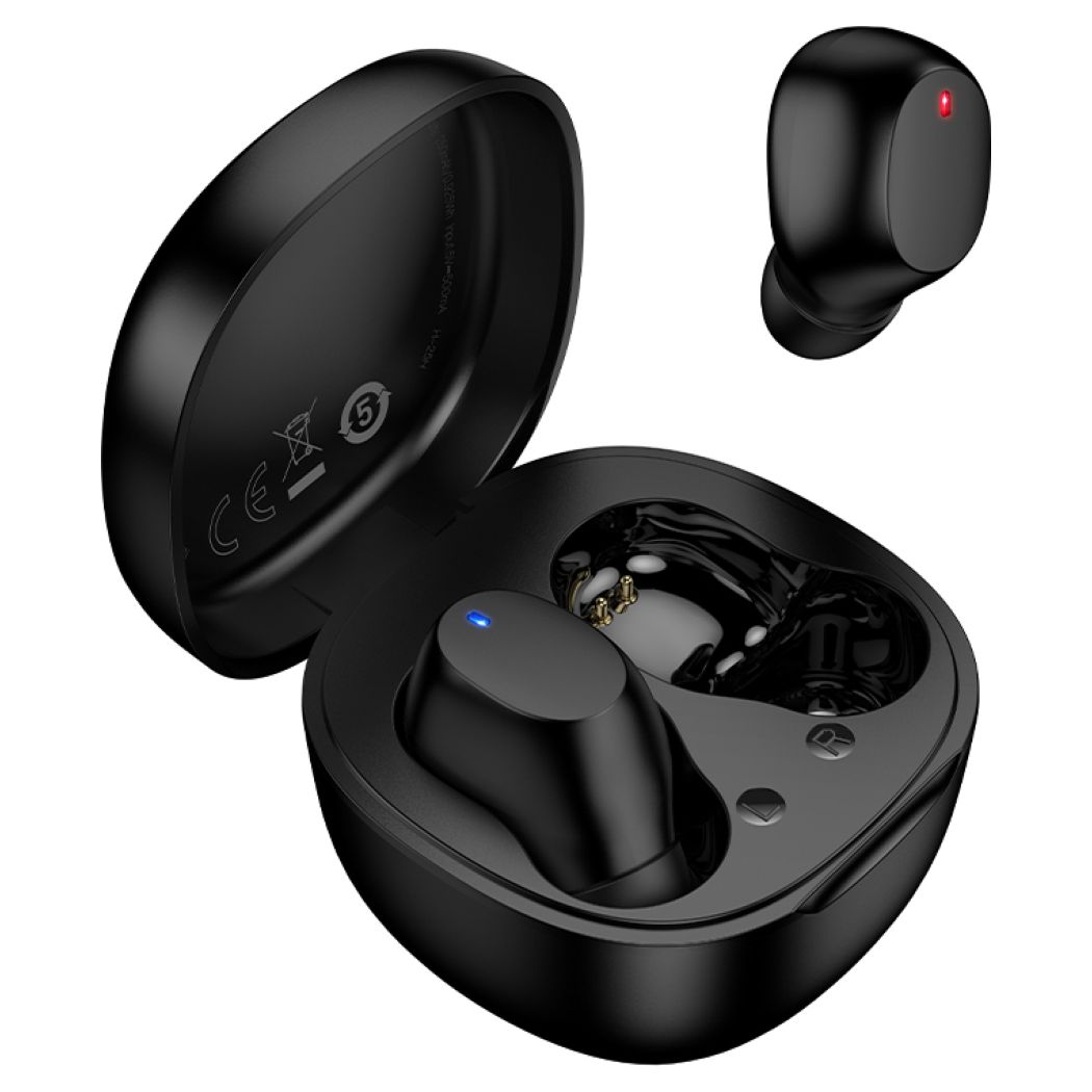 Borofone BW97 Clear TWS Wireless Bluetooth Stereo Earbuds - Black