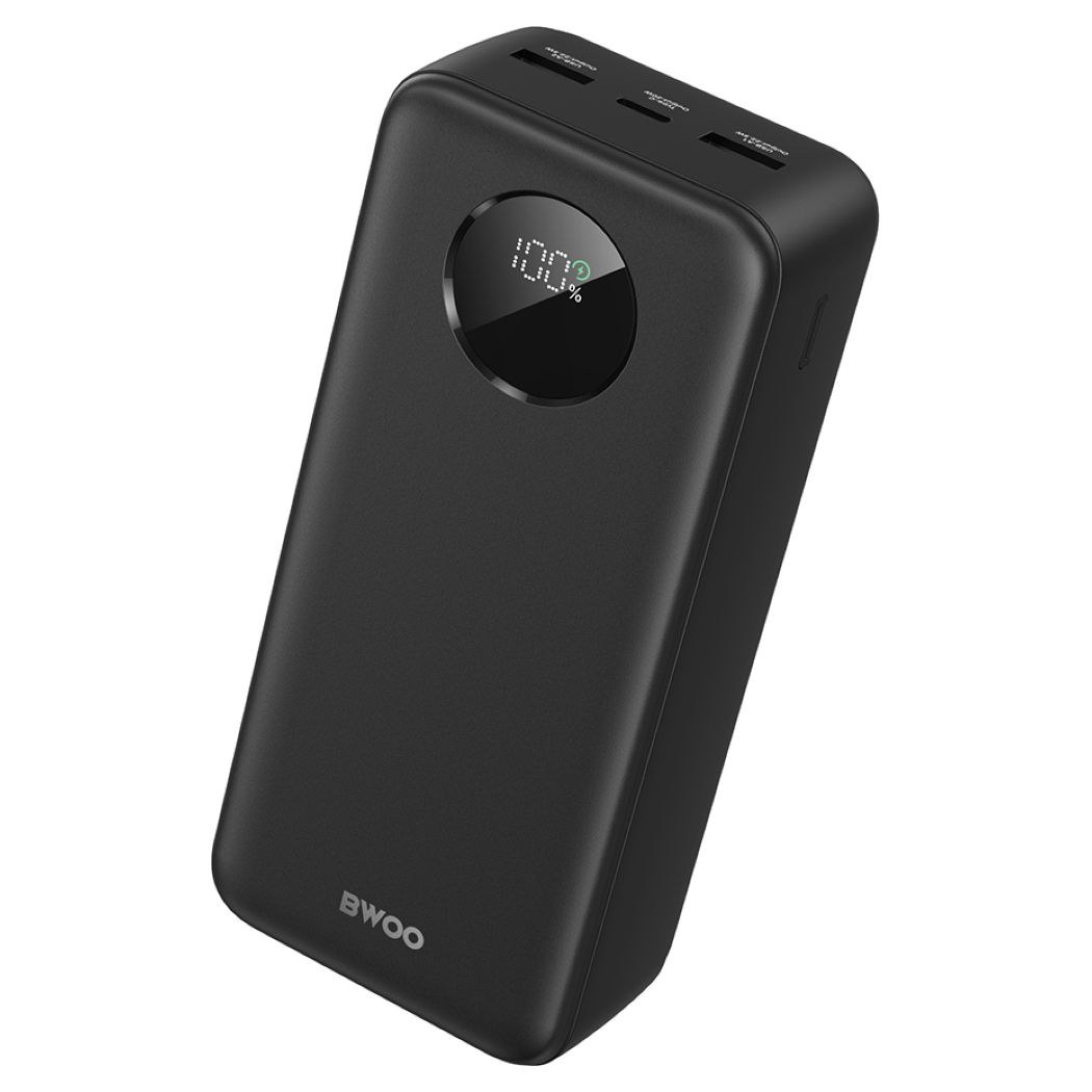 BWOO BO-P64 Power Bank with LCD Screen 30000mAh 22.5W Εξωτερική Μπαταρία - Black - MT80282