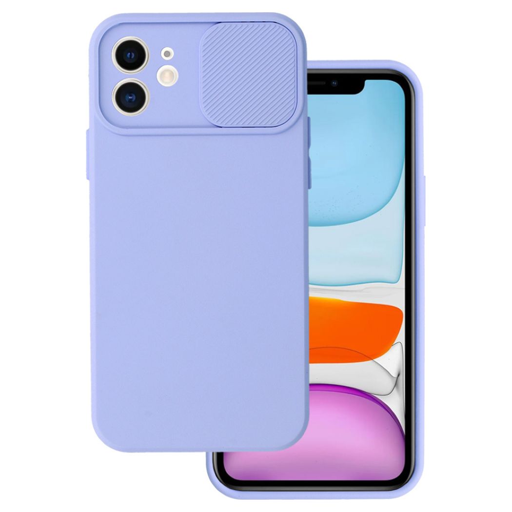 TPU Cover with Camshield Θήκη με Κάλυμμα Κάμερας - Light Purple (iPhone 12)
