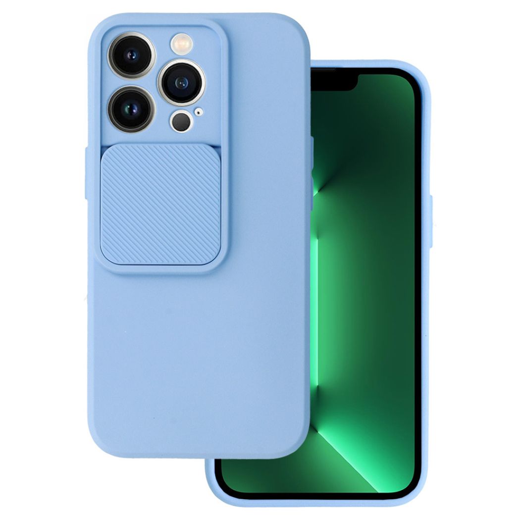 TPU Cover with Camshield Θήκη με Κάλυμμα Κάμερας - Light Blue (iPhone 13 Pro)
