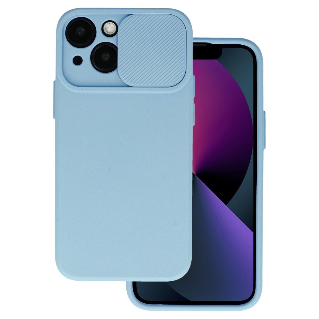 TPU Cover with Camshield Θήκη με Κάλυμμα Κάμερας - Light Blue (iPhone 14 Plus)