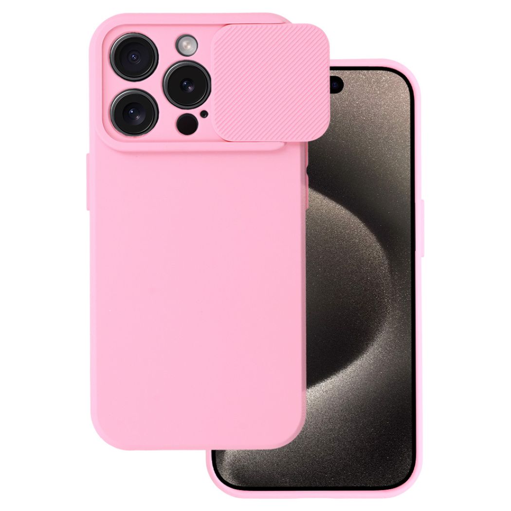 TPU Cover with Camshield Θήκη με Κάλυμμα Κάμερας - Light Pink (iPhone 15 Pro)