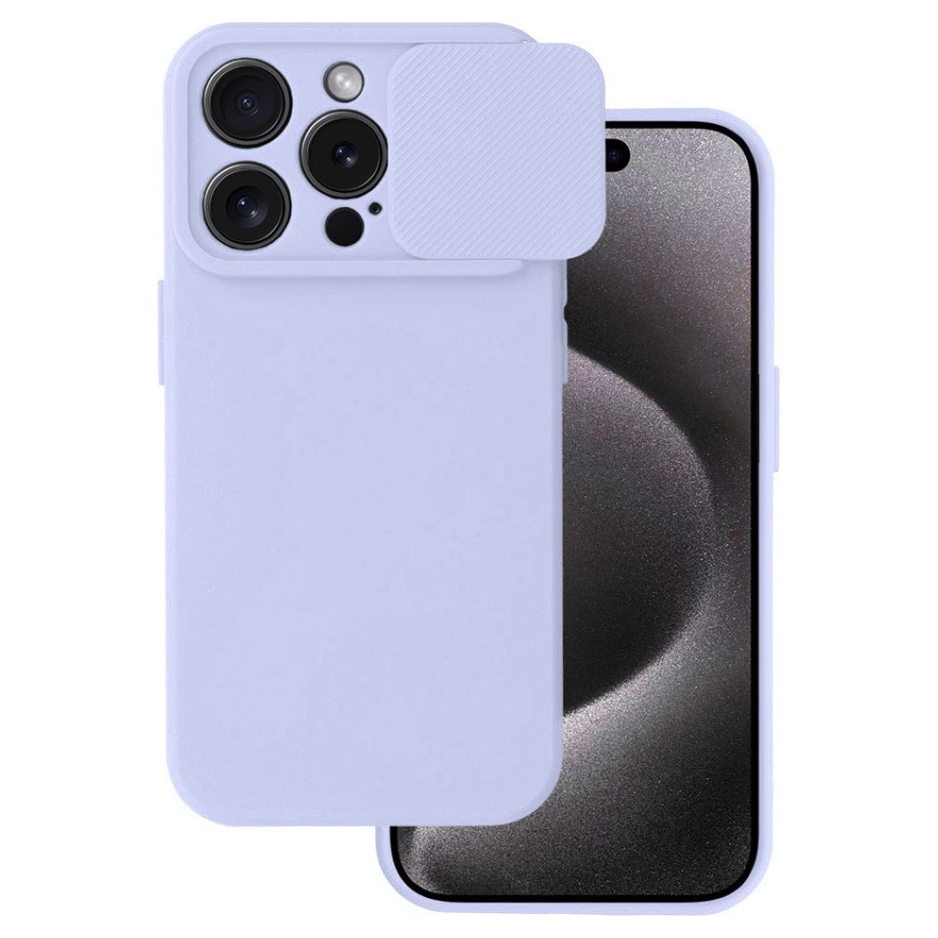 TPU Cover with Camshield Θήκη με Κάλυμμα Κάμερας - Light Purple (iPhone 15 Pro)