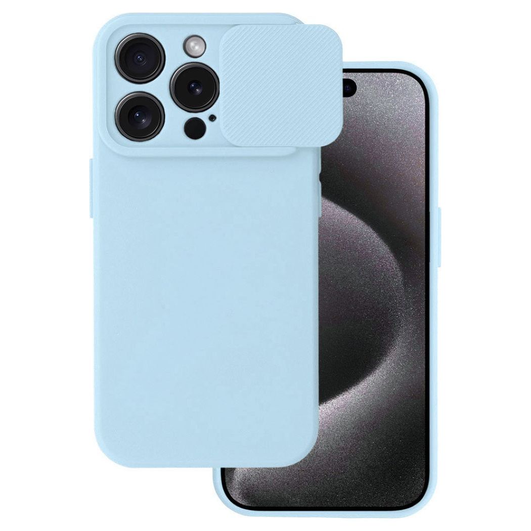 TPU Cover with Camshield Θήκη με Κάλυμμα Κάμερας - Light Blue (iPhone 16 Pro Max)