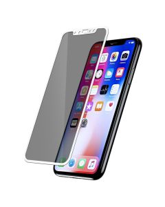 Privacy Matte 3D Full Glue Full Face Αντιχαρακτικό Γυαλί Tempered Glass White Frame (iPhone X / Xs / 11 Pro)