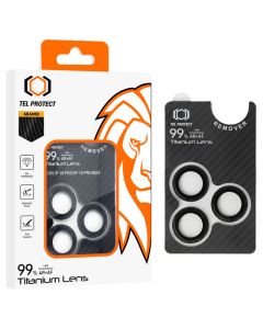 Tel Protect Titanium Camera Lens 99% AR Tempered Glass Prοtector Aramid (iPhone 15 Pro / 15 Pro Max) - MT83707