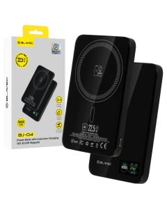 Blavec BJ-04 Ultra Slim 7,8mm Power Bank 5000mAh Type C 22,5W Magsafe 3in1 (PBBJ04-MC5B) Εξωτερική Μπαταρία - Black Glass