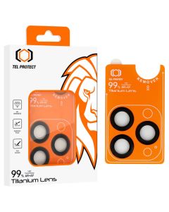 Tel Protect Titanium Camera Lens 99% AR Tempered Glass Prοtector Black (iPhone 17 Pro / 17 Pro Max) - MT84515