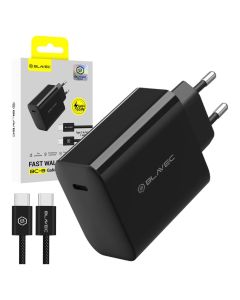 Blavec Wall Charger BC-8 GaN4 - Type C - PD QC 65W 3A with Type C to Type C Cable (TCBC8G4-CB653A+CC) Αντάπτορας Φόρτισης - Black - MT81923