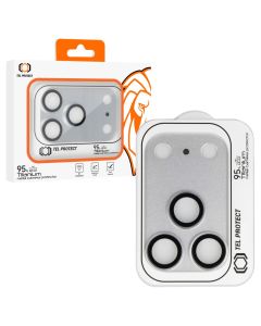 Tel Protect Full Metal Camera Lens 95% AR+AF Tempered Glass Prοtector Silver (iPhone 17 Pro Max) - MT83926