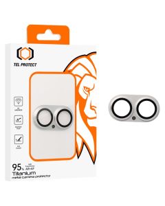 Tel Protect Full Metal Camera Lens 95% AR+AF Tempered Glass Prοtector Silver (iPhone 17) - MT83711