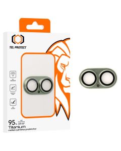 Tel Protect Full Metal Camera Lens 95% AR+AF Tempered Glass Prοtector Green (iPhone 17) - MT83713