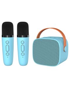 Blavec WS-07 Karaoke Party Speaker 5W (WS07-2MBL) Ηχείο Karaoke με 2 Μικρόφωνα - Blue - MT83429