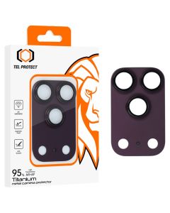 Tel Protect Full Metal Camera Lens 95% AR+AF Tempered Glass Prοtector Burgundy (iPhone 18 Pro Max) - MT84641