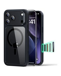 ESR Classic Hybrid MagSafe Case with Camera Buttons & Tempered Glass Clear / Black (iPhone 17 Pro) - MT82720
