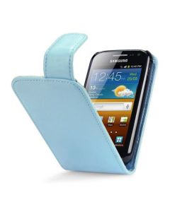 Qubits Θήκη Πορτοφόλι Flip Wallet Case (117-002-488) Γαλάζια (Samsung Galaxy Ace 2)