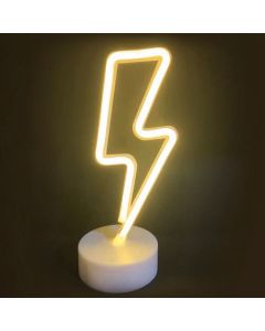 ACA 34 Neon LED Light Φωτιστικό Αστραπή - Θερμό Λευκό
