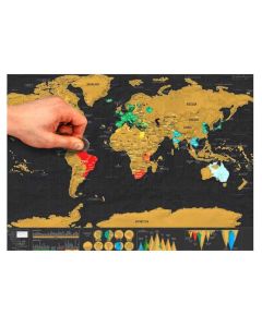 Scratch World Map Παγκόσμιος Χάρτης  Ξυστό 82cm x 59cm - Black