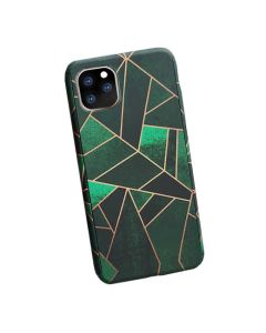360 Full Cover Marble Case & Tempered Glass - No.27 Green (iPhone 11 Pro Max)