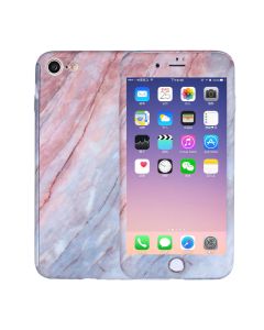 360 Full Cover Marble Case & Tempered Glass - No.9 Blue / Pink (iPhone 6 Plus / 6s Plus)