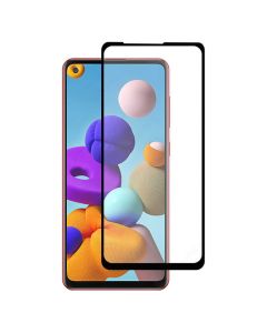 3D Full Glue Full Face Ceramic Black Αντιχαρακτικό Γυαλί 9H Tempered Glass (Samsung Galaxy A21s)