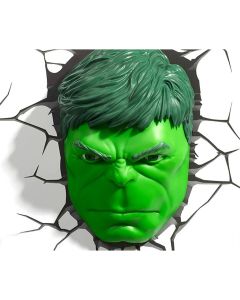 3D Light FX Marvel Hulk Face Light 3D Φωτιστικό Τοίχου
