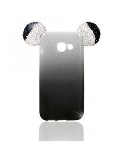 3D Mouse Ears Strass Soft Case - Black / Grey (Samsung Galaxy A3 2017)