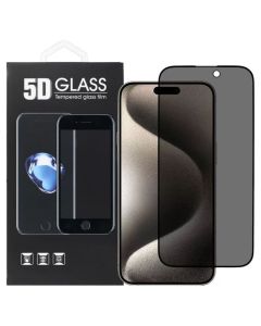 Privacy 3D Full Glue Full Face Αντιχαρακτικό Γυαλί Tempered Glass Black Frame (iPhone 16 Pro) - MT75871