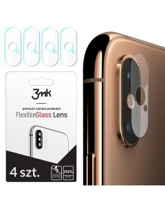 3MK FG Camera Lens 7H Flexible Glass Film Prοtector 4-Pack (iPhone X / Xs)