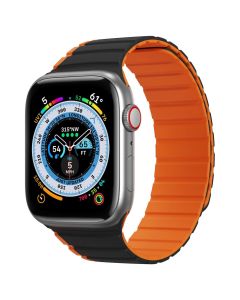 Dux Ducis Magnetic Loop Strap LD Version Black / Orange - Apple Watch 42/44/45/49mm (1/2/3/4/5/6/7/8/9/SE/ULTRA)