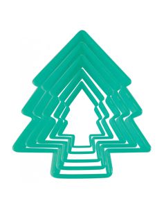 Scrap Cooking 5 Christmas Tree Cookie Cutters (SCC-2023) Κουτί με 5 Κουπ Πατ Μπισκότων Έλατο
