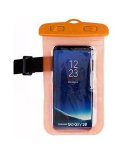 Αδιάβροχη Θήκη Universal Bag / Armband για Συσκευές Οθόνης από 5.0'' έως 5.8" με Κούμπωμα - Orange