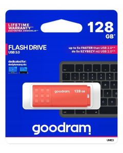 Goodram USB Flash Drive 3.0 UME3 Memory Stick 128GB Orange - MT64399