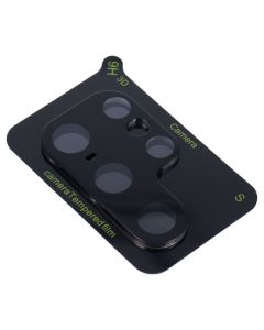 9H Full Camera Lens Tempered Glass Film Prοtector Black (Samsung Galaxy S23 Ultra)