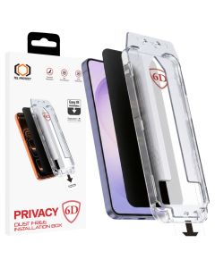 Tel Protect Dust-Free Easy Fit Privacy Full Glue Αντιχαρακτικό Γυαλί 9H Tempered Glass (with Fingerprint Unlock) Black (Samsung Galaxy S25 Ultra) - MT83776