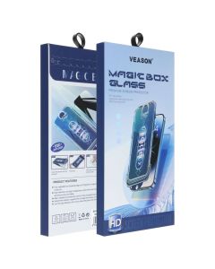 Veason Easy Install Full Glue Full Face Tempered Glass 9H + Applicator Αντιχαρακτικό Γυαλί Black (iPhone 18 Pro Max) - MT84742