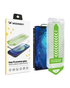 Wozinsky Full Face Premium 9H Tempered Glass with Mounting Frame Αντιχαρακτικό Γυαλί Black (iPhone 15 Pro Max)