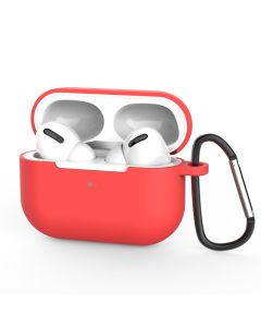 Silicone Airpods Pro Case with Keychain Carabiner Θήκη Σιλικόνης για Airpods Pro - Red