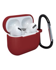 Soft Silicone Apple AirPods 3 Case with Clip Hook Θήκη Σιλικόνης για Apple AirPods 3 - Red