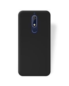 Forcell Jelly Flash Matte Slim Fit Case Θήκη Σιλικόνης Black (Nokia 5.1 2018)