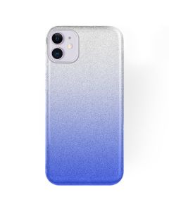 Forcell Glitter Shine Cover Hard Case Clear / Blue (iPhone 11)