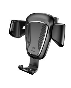 Baseus Gravity Car Mount Aluminum Air Vent Holder (SUYL-01) για συσκευές με οθόνη από 4'' έως 6'' Black