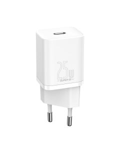 Baseus Super Si 1C Fast Wall Charger Type-C 25W QC3.0 PD (CCSP020102) Αντάπτορας Φόρτισης Τοίχου - White