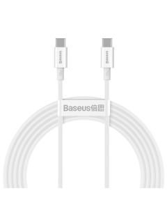 Baseus Superior Charging Data Cable 100W (CATYS-C02) Καλώδιο Φόρτισης 5A Type-C to Type-C 2m White