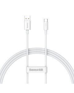Baseus Superior Series Charging Cable 65W SUPERVOOC (CAYS000902) Καλώδιο Φόρτισης Quick Charge USB to Type-C 1m White